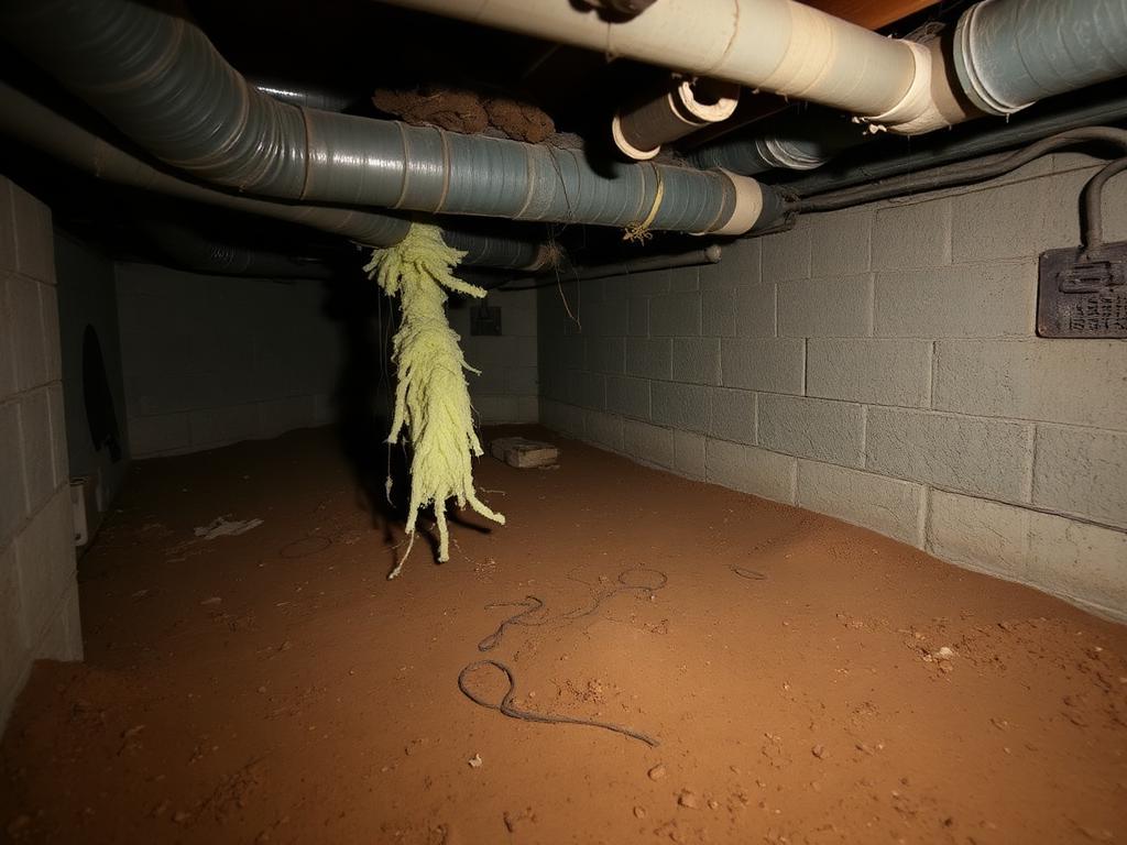Crawlspace before treatment